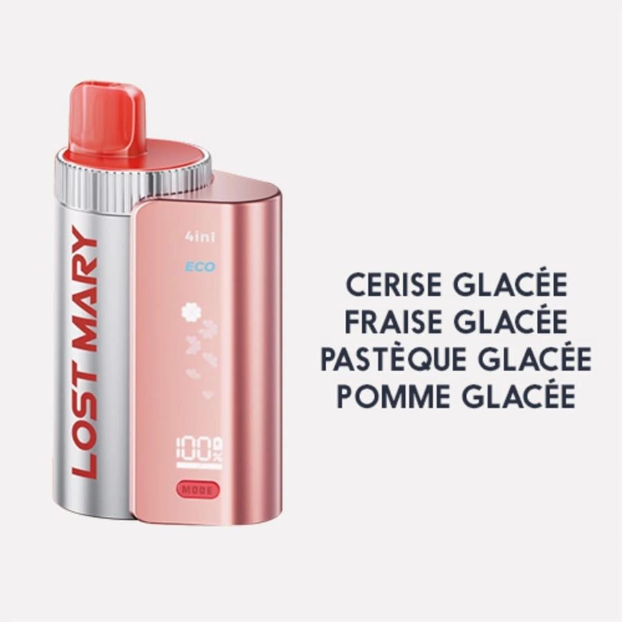 Pack 4en1 850mah 4X2ml 20mg Rouge Lost Mary