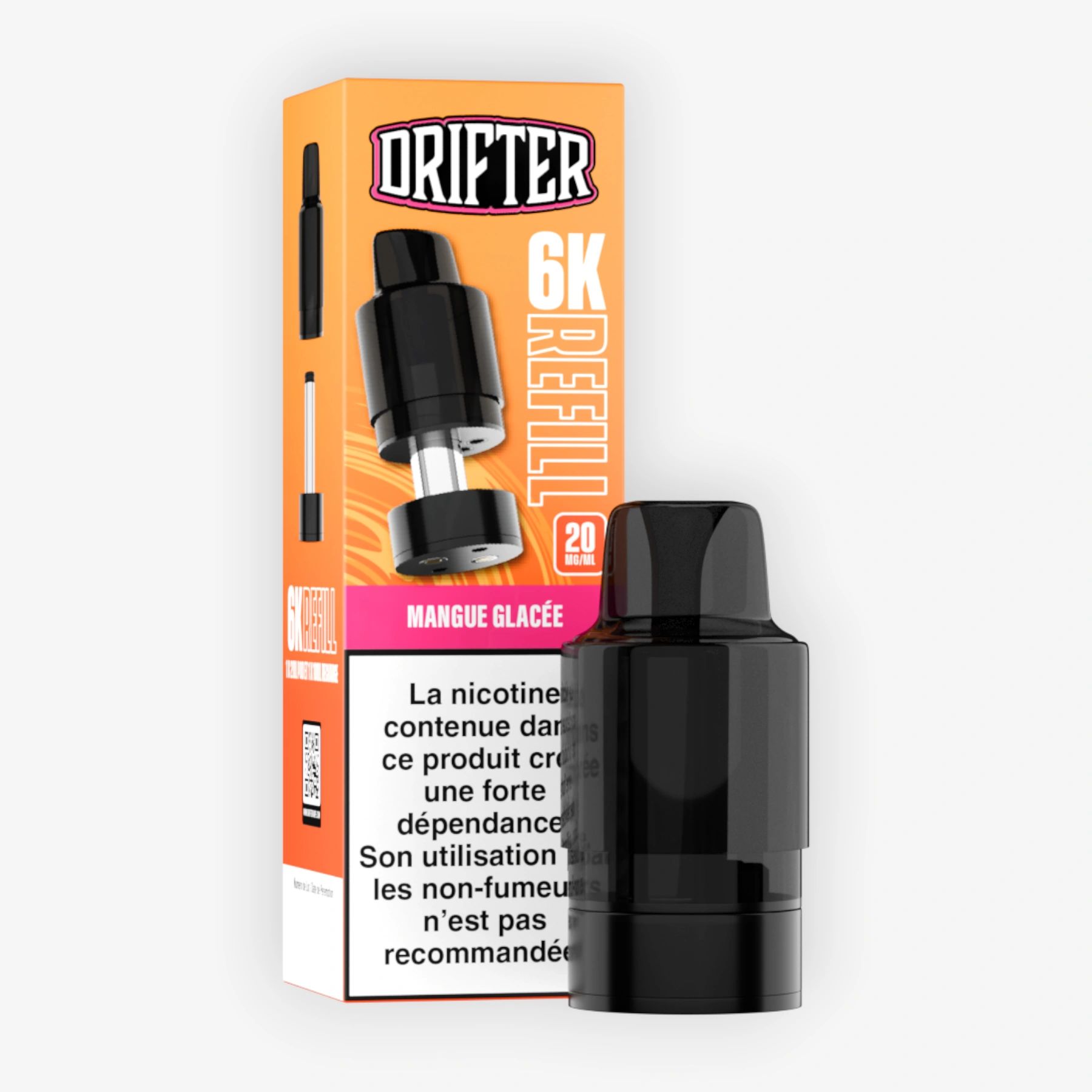 Drifter Bar 6000 Refill 10+2ml 20mg Mangue Glacee Drifter
