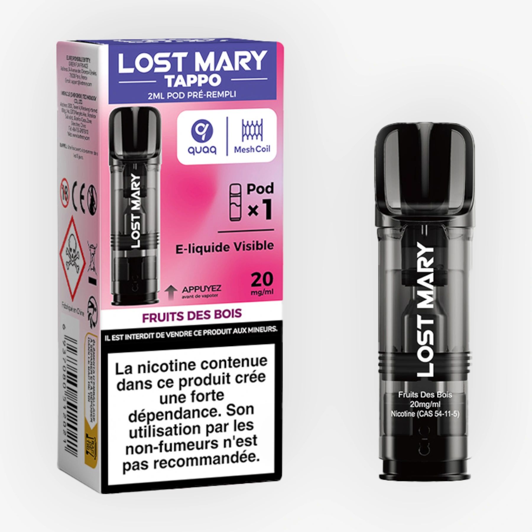 Pod Tappo Fruits des bois 2ml 20mg Lost Mary