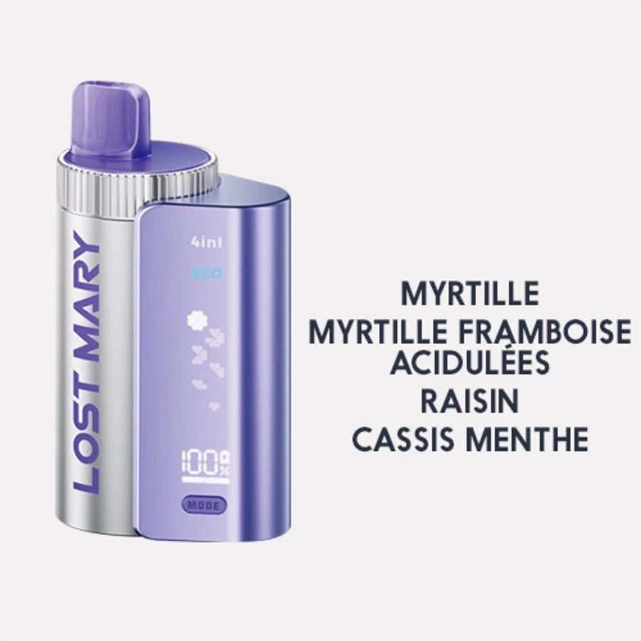 Pack 4en1 850mah 4X2ml 20mg Violette Lost Mary