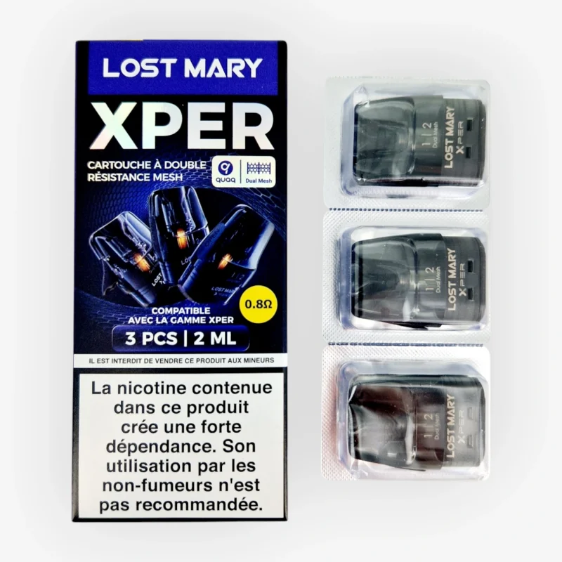 Pack de 3 pods 0.8ohm XPER Lost Mary