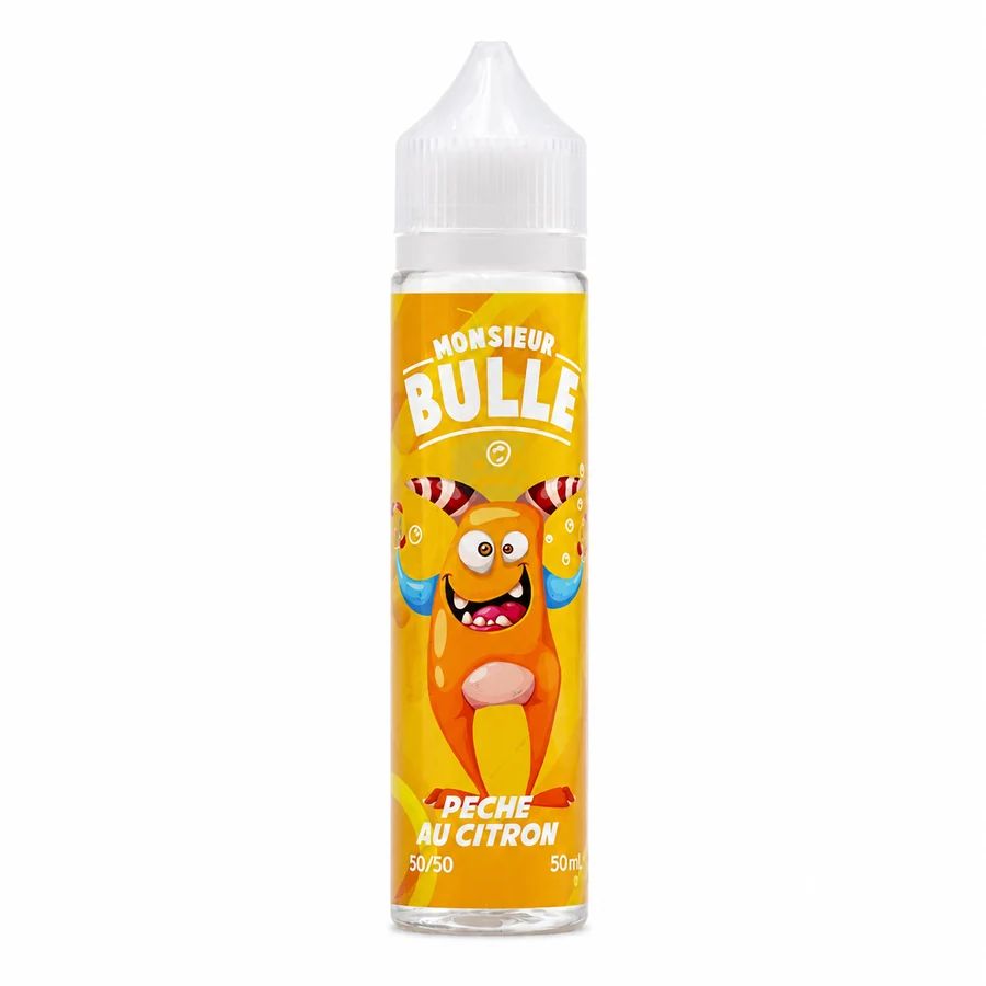E-liquide Pêche au Citron 50 mL - Monsieur Bulle (Liquideo)