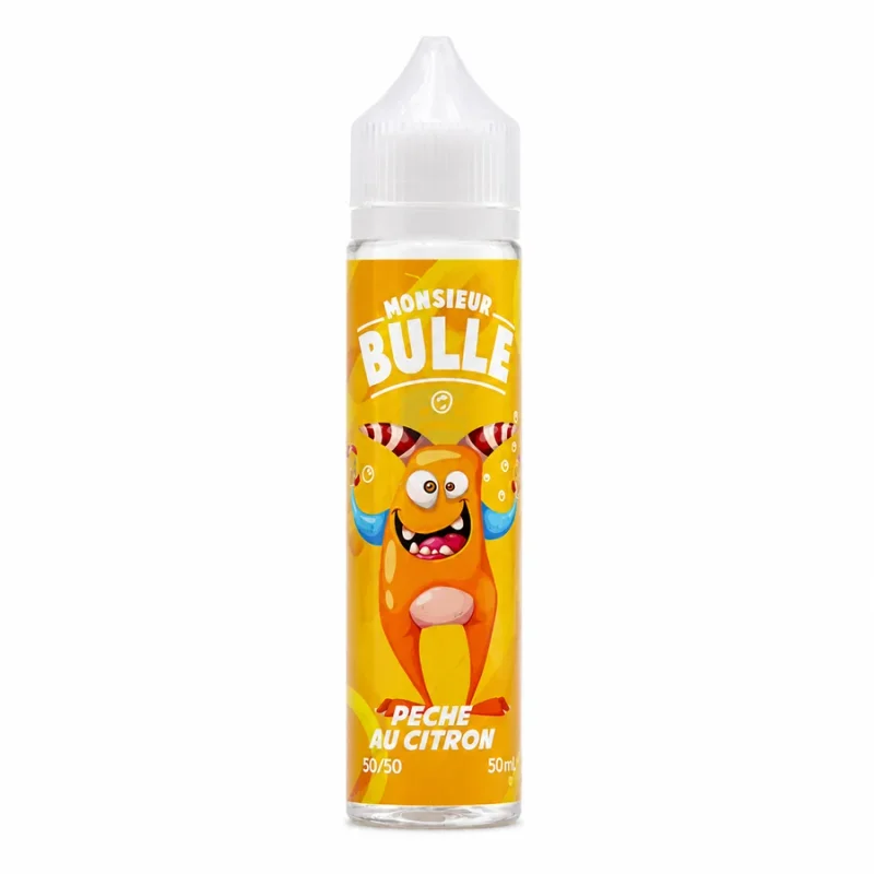 E-liquide Pêche au Citron 50 mL - Monsieur Bulle (Liquideo)