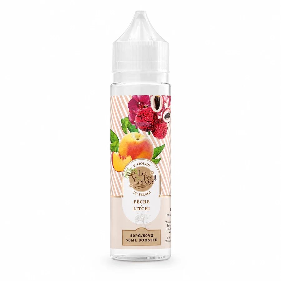 E-liquide Pêche Litchi 50 mL - Le Petit Verger