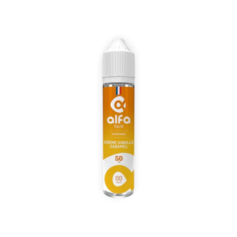 E-liquide Crème Vanille Caramel (50 VG) 50 mL - Alfaliquid