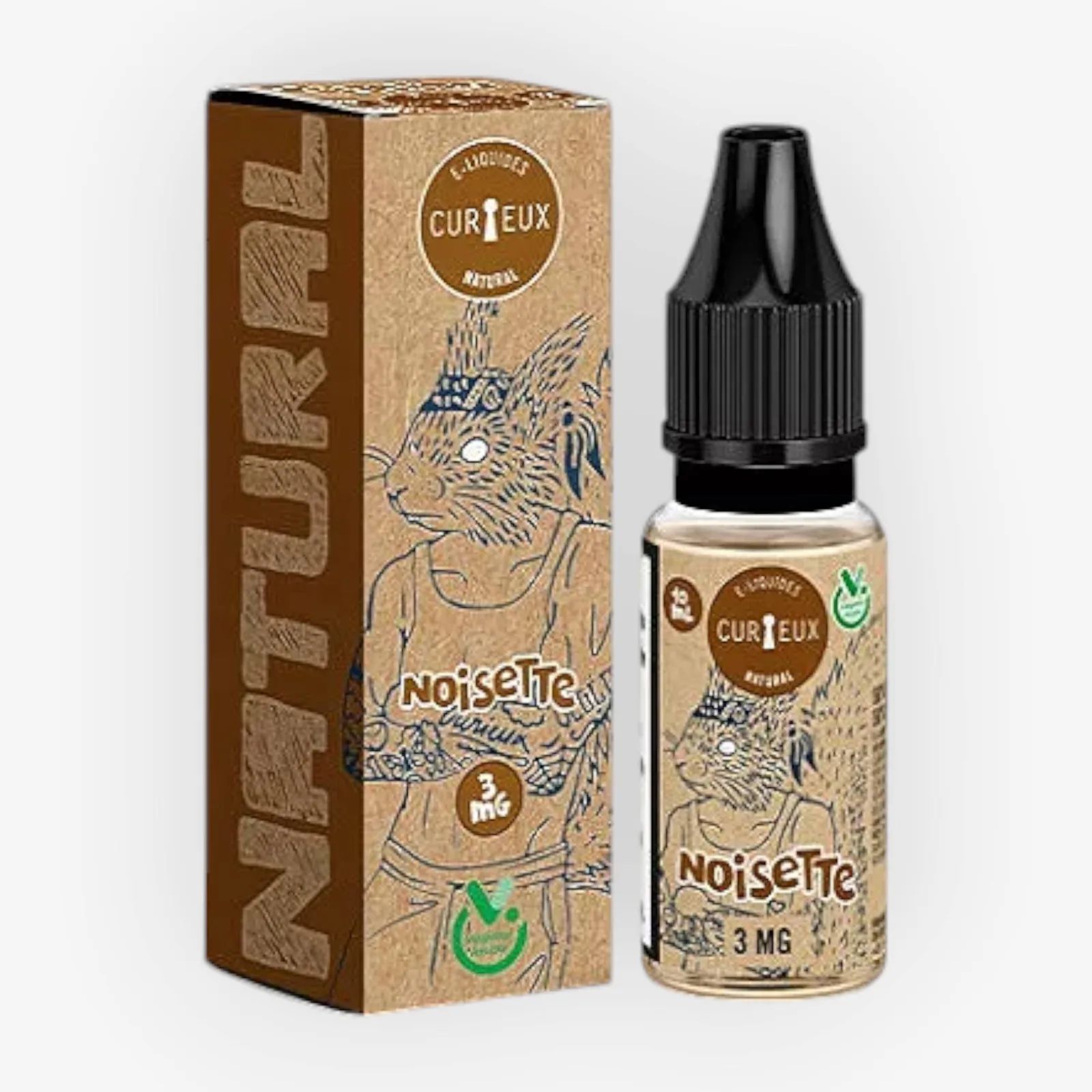 E-liquide Noisette 10 mL - Natural Curieux — Curieux - Edition Natural