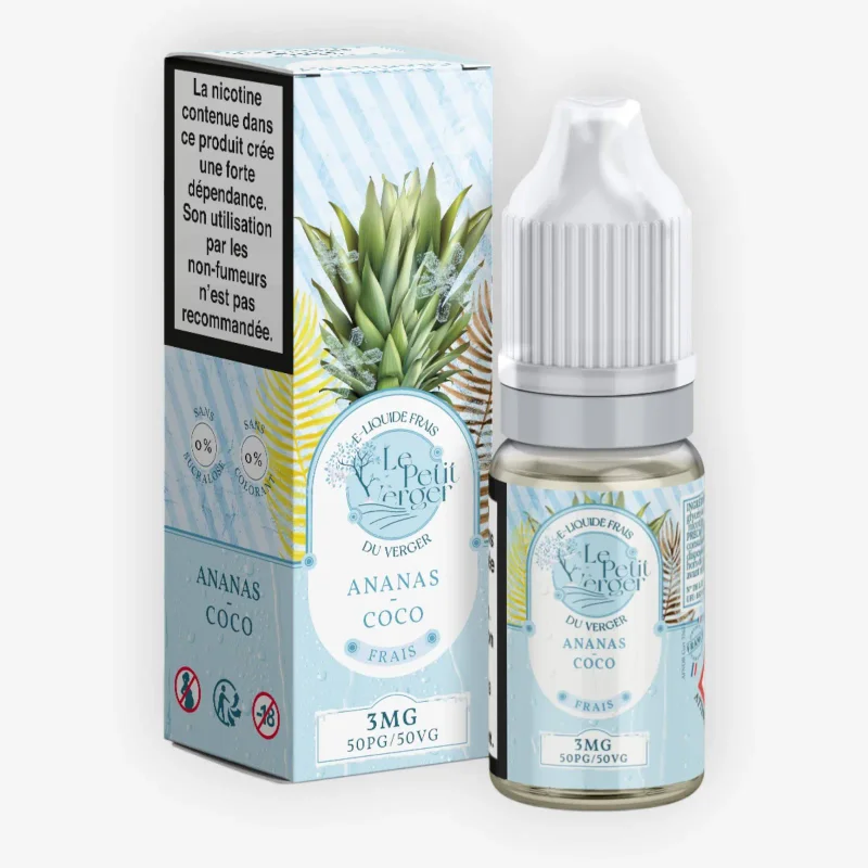 E-liquide Ananas Coco Frais 10 mL - Le Petit Verger
