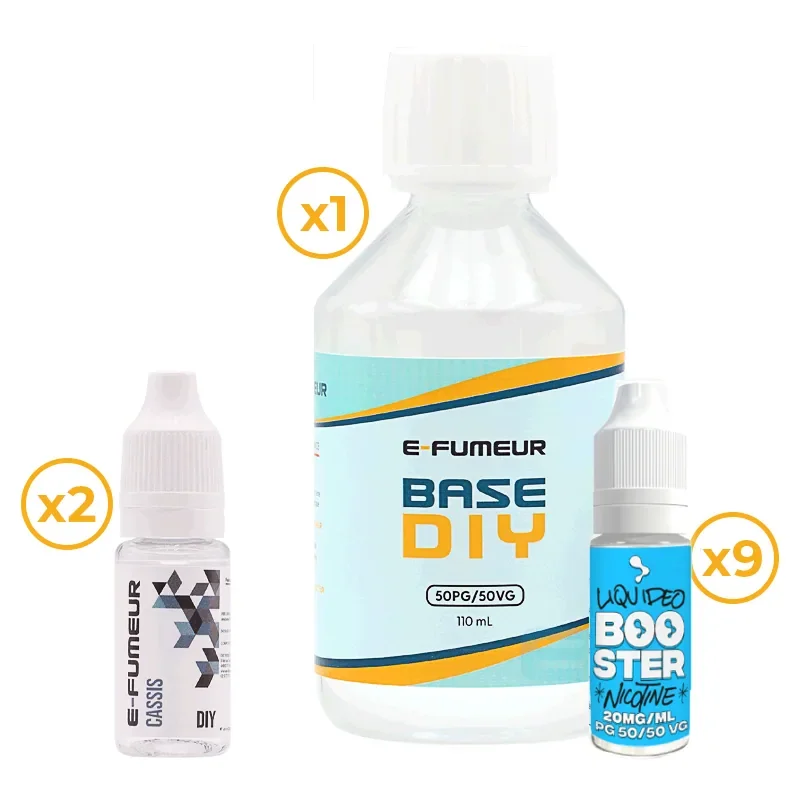 Pack DIY Cassis 220 mL - E-FUMEUR — Nicotine: 9 mg