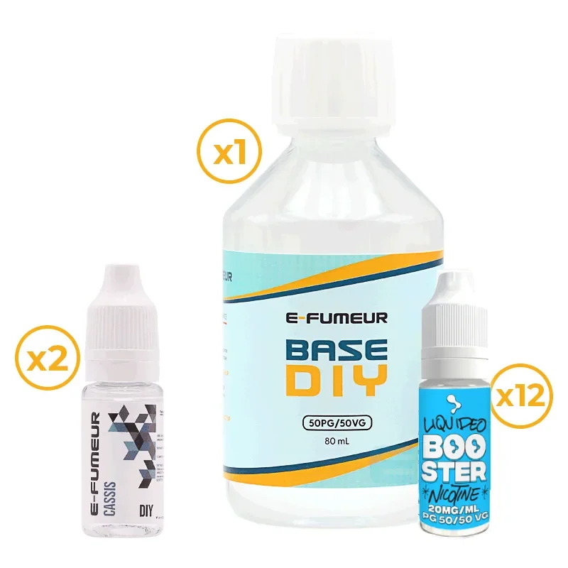 Pack DIY Cassis 220 mL - E-FUMEUR — Nicotine: 12 mg