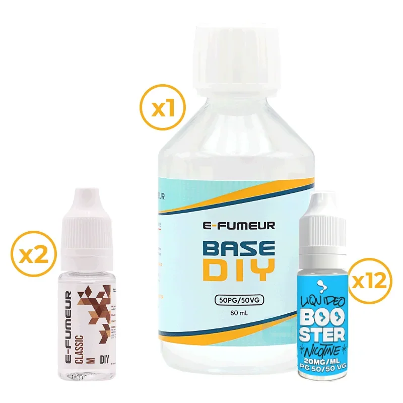Pack DIY Classic M 220 mL - E-FUMEUR — Nicotine: 12 mg