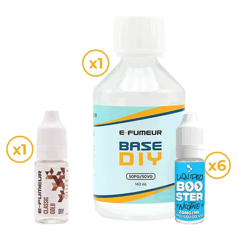Pack DIY Classic Gold 210 mL - E-FUMEUR — Nicotine: 6 mg