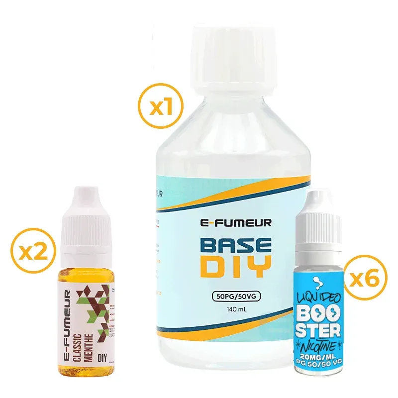 Pack DIY Classic Menthe 220 mL - E-FUMEUR — Nicotine: 6 mg