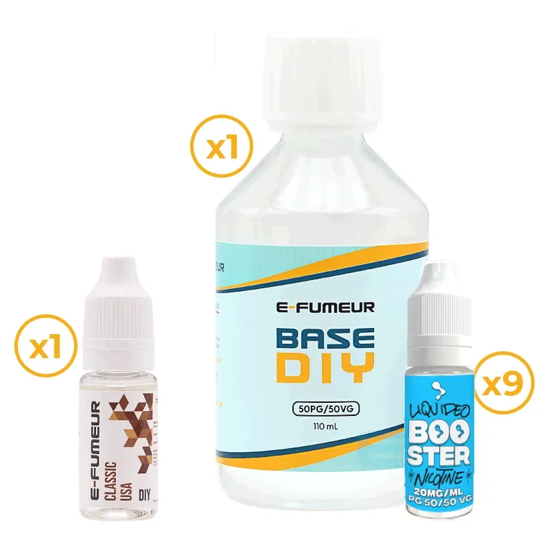 Pack DIY Classic USA 210 mL - E-FUMEUR — Nicotine: 9 mg