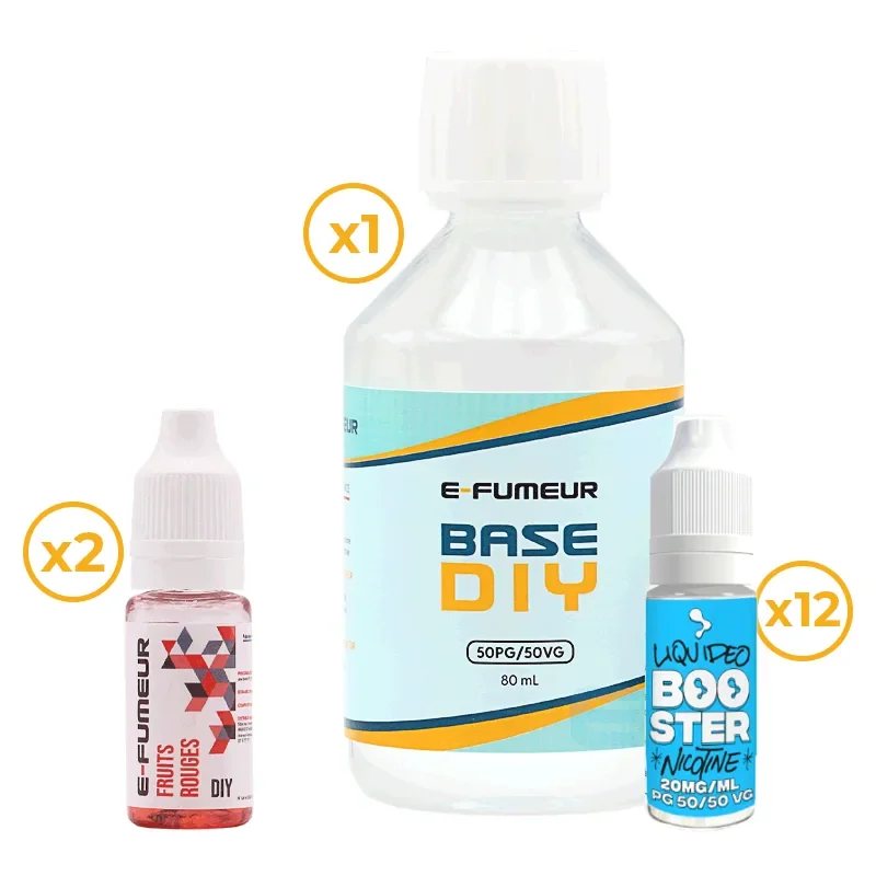 Pack DIY Fruits Rouges 220 mL - E-FUMEUR — Nicotine: 12 mg