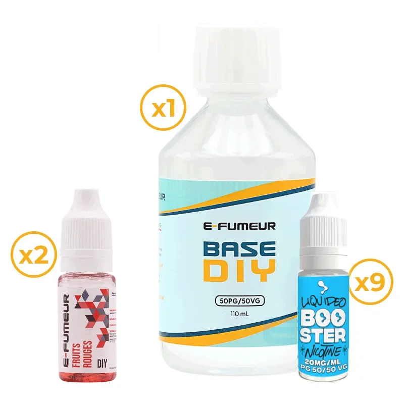 Pack DIY Fruits Rouges 220 mL - E-FUMEUR — Nicotine: 9 mg