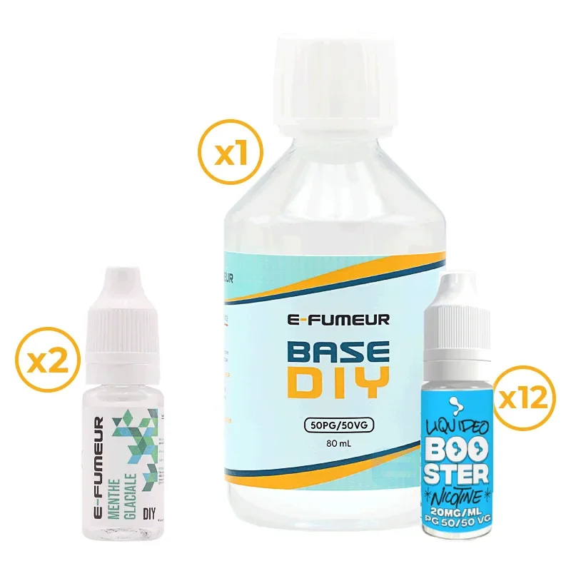 Pack DIY Menthe Glaciale 220 mL - E-FUMEUR — Nicotine: 12 mg