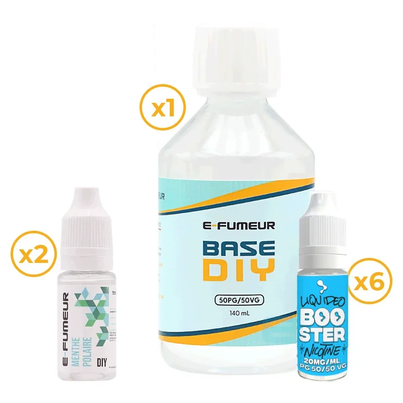 Pack DIY Menthe Polaire 220 mL - E-FUMEUR — Nicotine: 6 mg