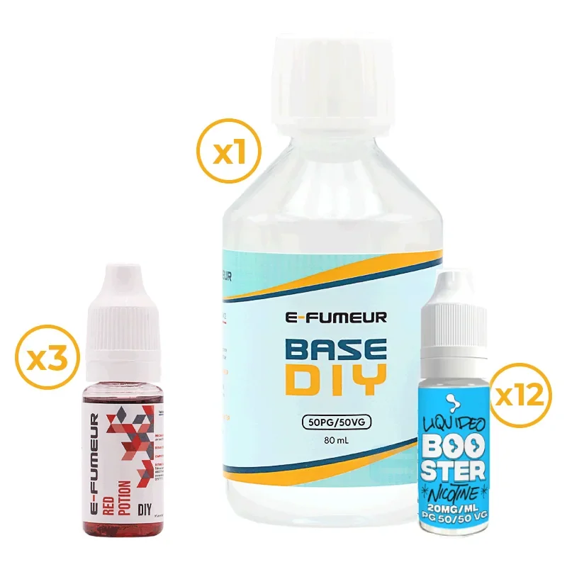 Pack DIY Red Potion 230 mL - E-FUMEUR — Nicotine: 12 mg
