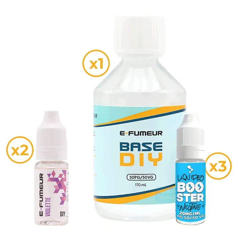Pack DIY Violette 220 mL - E-FUMEUR — Nicotine: 3 mg