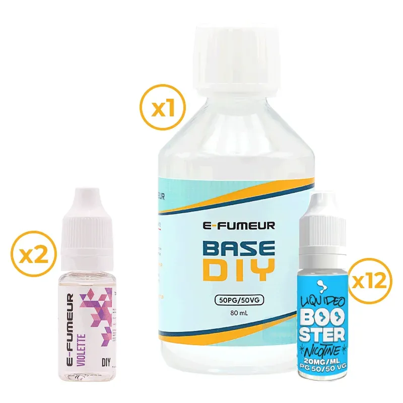 Pack DIY Violette 220 mL - E-FUMEUR — Nicotine: 12 mg