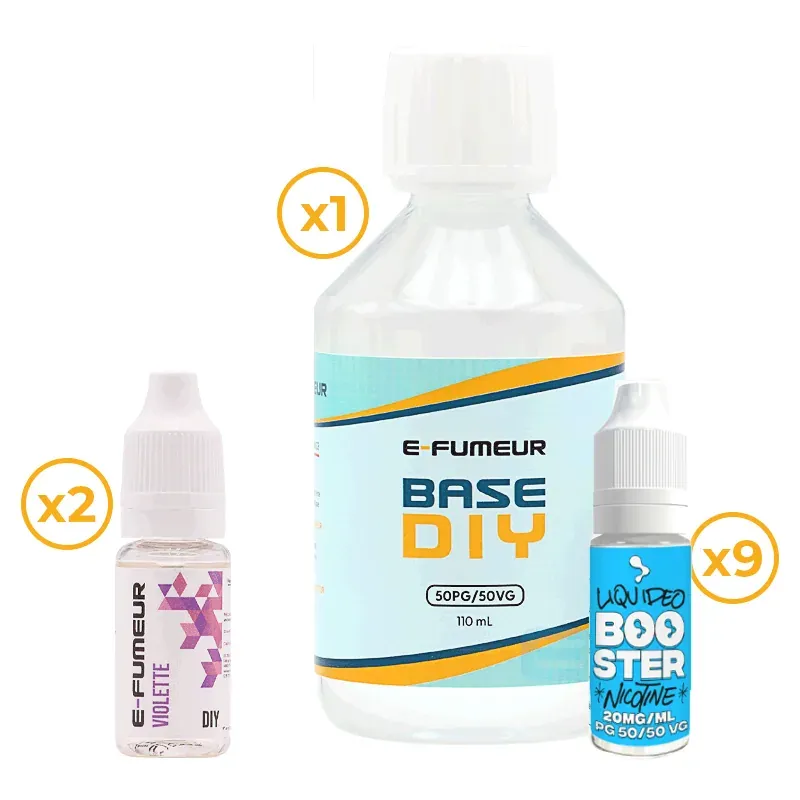 Pack DIY Violette 220 mL - E-FUMEUR — Nicotine: 9 mg