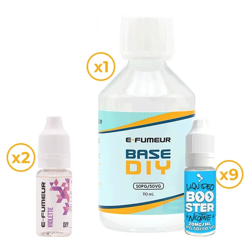 Pack DIY Violette 220 mL - E-FUMEUR — Nicotine: 9 mg