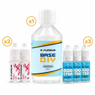 Pack DIY Bubble Gum 220 mL - E-FUMEUR — Nicotine: 3 mg — E-Fumeur - Arômes DIY