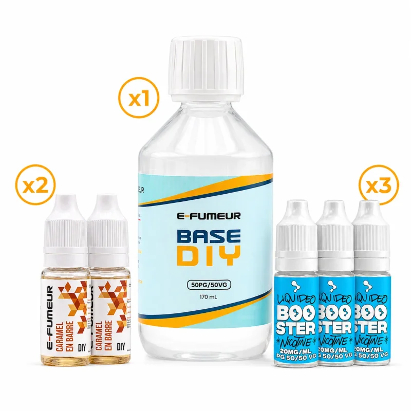 Pack DIY Caramel en Barre 220 mL - E-FUMEUR — Nicotine: 3 mg