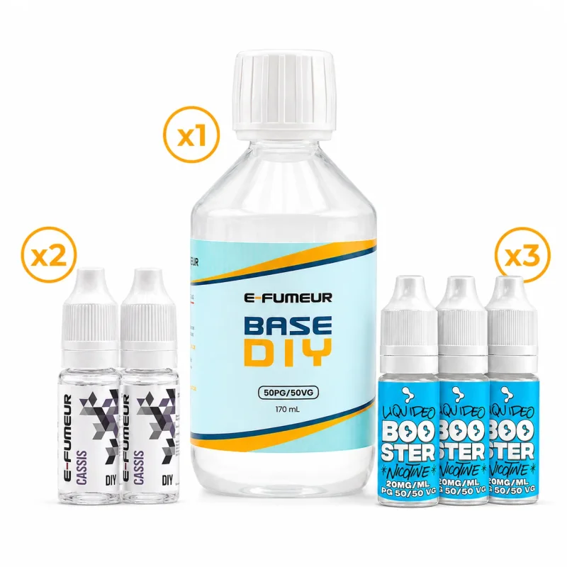 Pack DIY Cassis 220 mL - E-FUMEUR — Nicotine: 3 mg