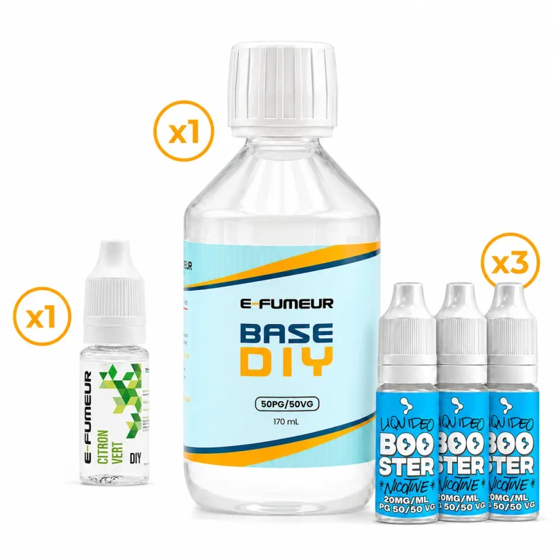 Pack DIY Citron Vert 210 mL - E-FUMEUR — Nicotine: 3 mg