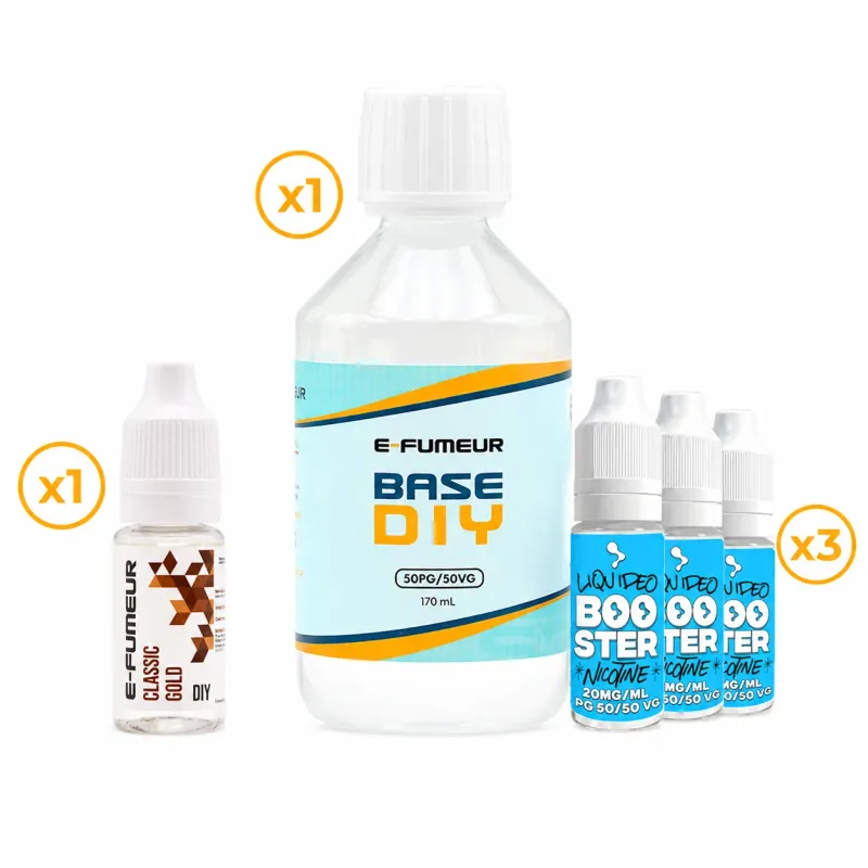 Pack DIY Classic Gold 210 mL - E-FUMEUR — Nicotine: 3 mg