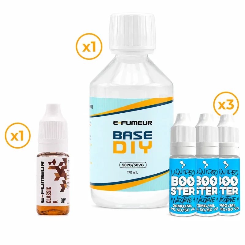 Pack DIY Classic K 210 mL - E-FUMEUR — Nicotine: 3 mg