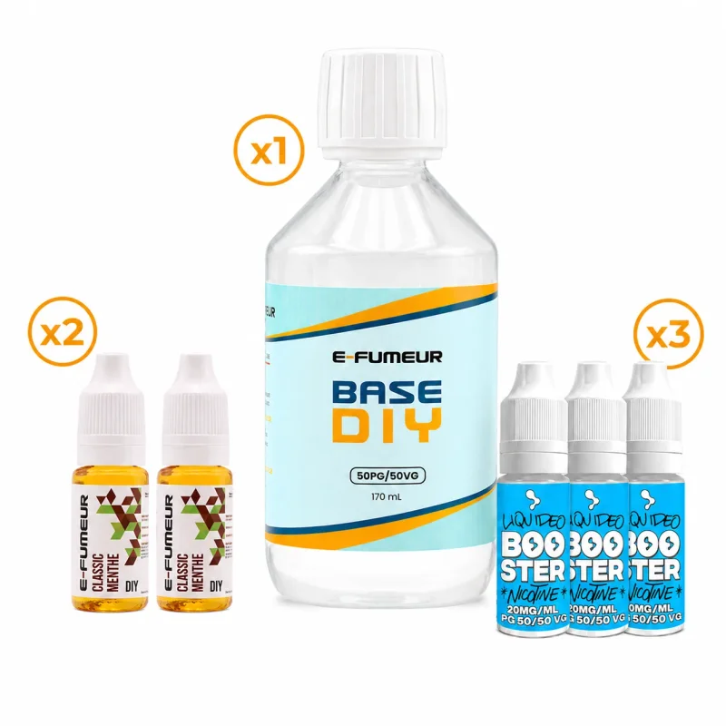 Pack DIY Classic Menthe 220 mL - E-FUMEUR — Nicotine: 3 mg
