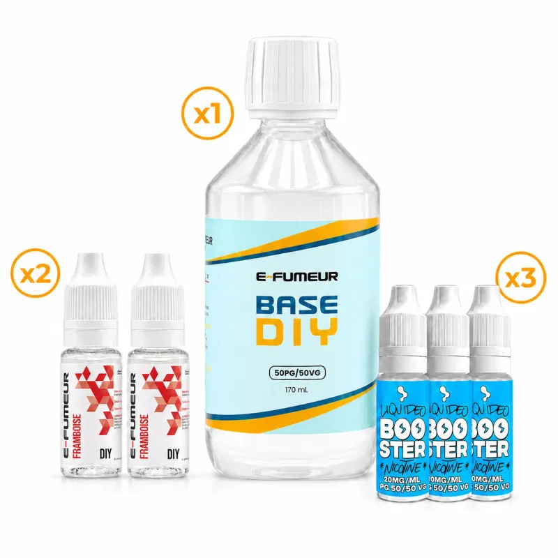 Pack DIY Framboise 220 mL - E-FUMEUR — Nicotine: 3 mg