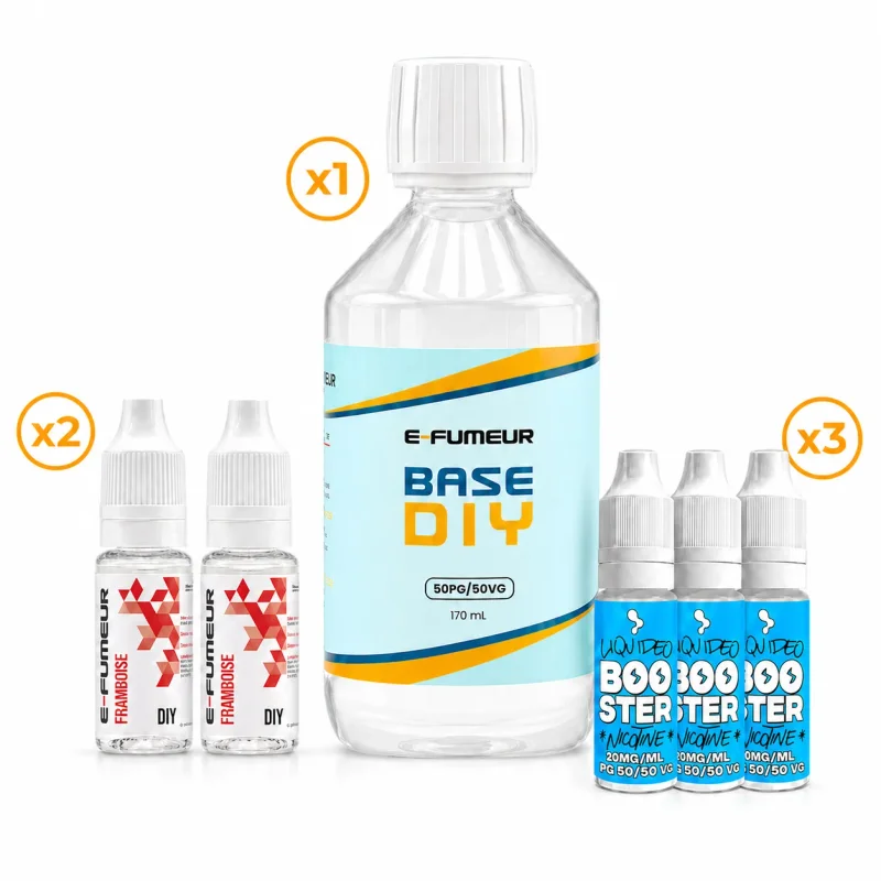 Pack DIY Framboise 220 mL - E-FUMEUR — Nicotine: 3 mg