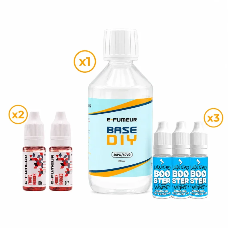 Pack DIY Fruits Rouges 220 mL - E-FUMEUR — Nicotine: 3 mg