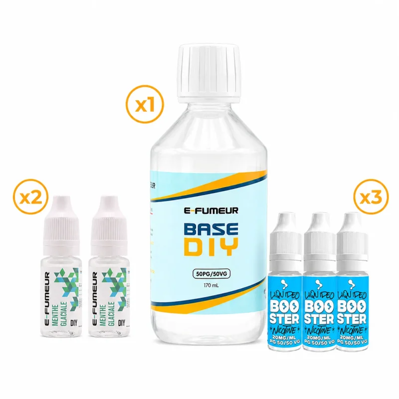 Pack DIY Menthe Glaciale 220 mL - E-FUMEUR — Nicotine: 3 mg