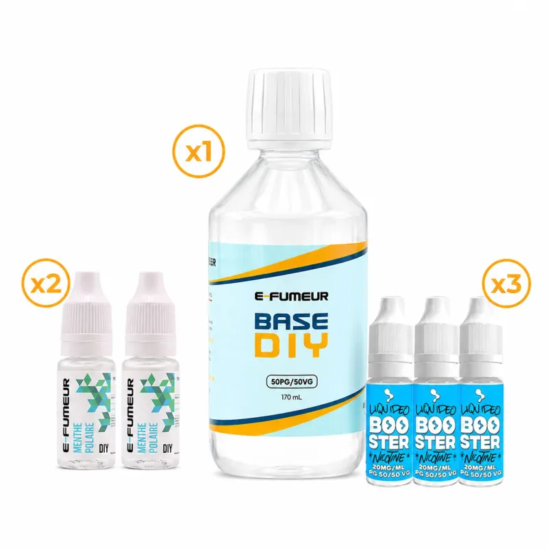 Pack DIY Menthe Polaire 220 mL - E-FUMEUR — Nicotine: 3 mg
