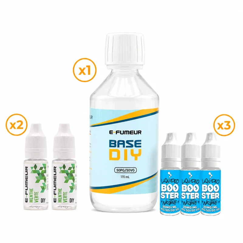 Pack DIY Menthe Verte 220 mL - E-FUMEUR — Nicotine: 3 mg