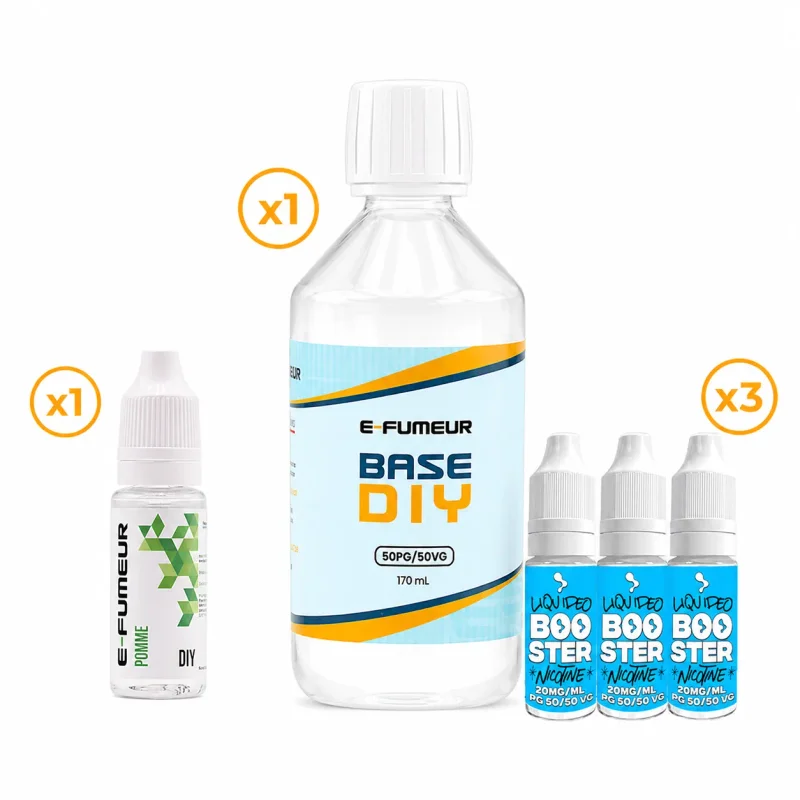 Pack DIY Pomme 210 mL - E-FUMEUR — Nicotine: 3 mg