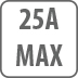 25 ampères max