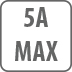 5 ampères max 5 ampères max