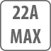 22 ampères max