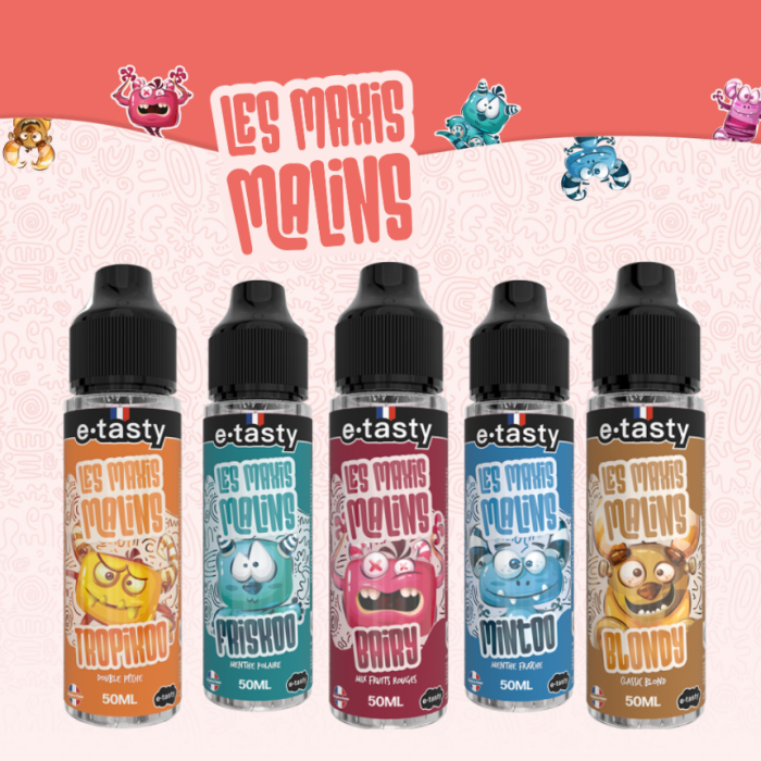 TEST : notre avis sur les nouveaux e-liquides Les Maxis Malins signés E.Tasty