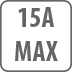 15 ampères max